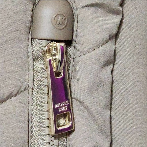 Michael Kors tan Taupe long puffer coat faux fur trim plus size 3X NEW!!! - Picture 7 of 14